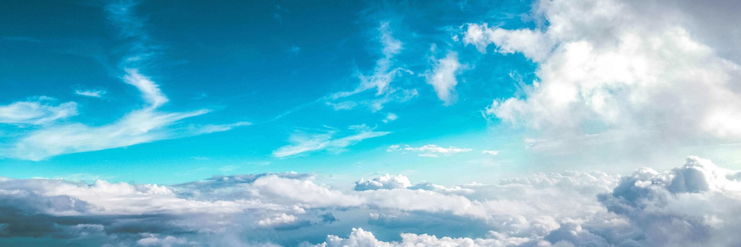 Cloudy Blue Sky Wallpaper for Social Media Twitter Header