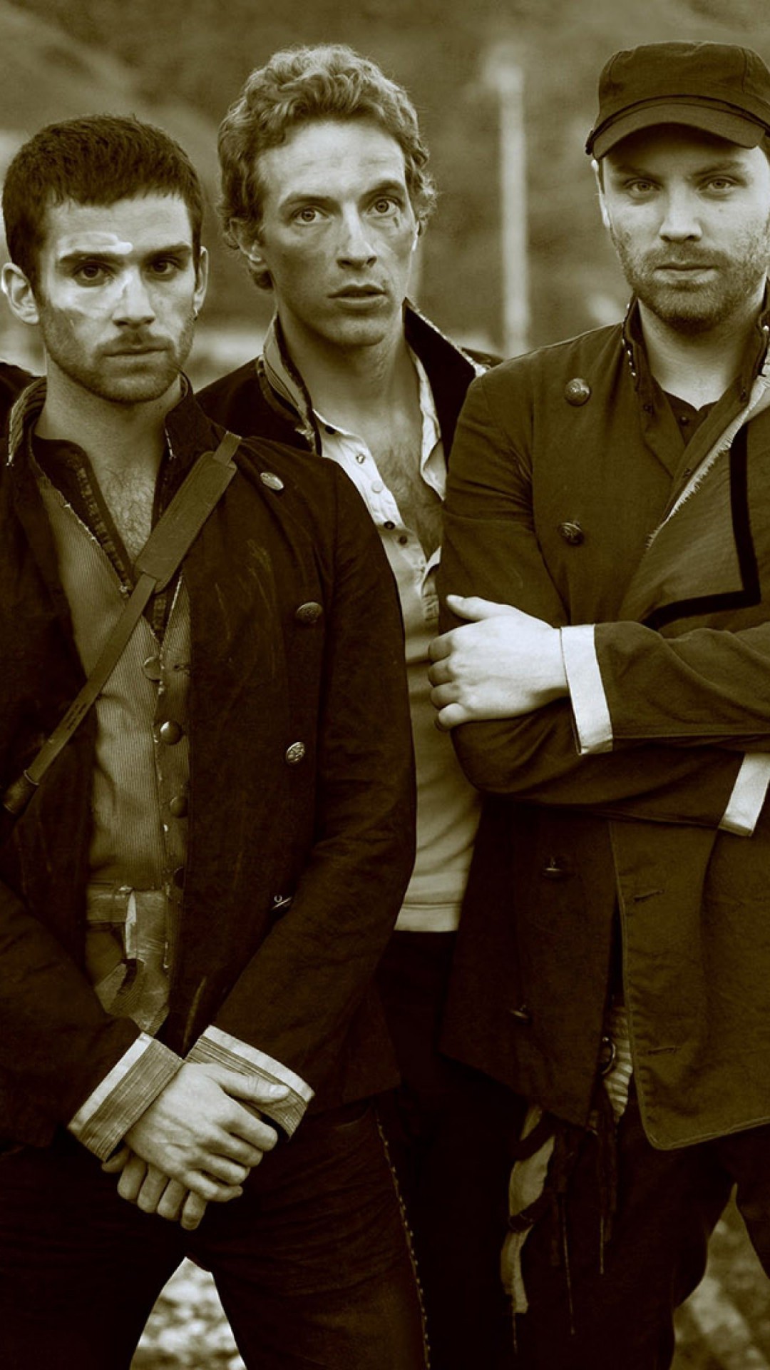 Coldplay Band Sepia Wallpaper for SAMSUNG Galaxy Note 3
