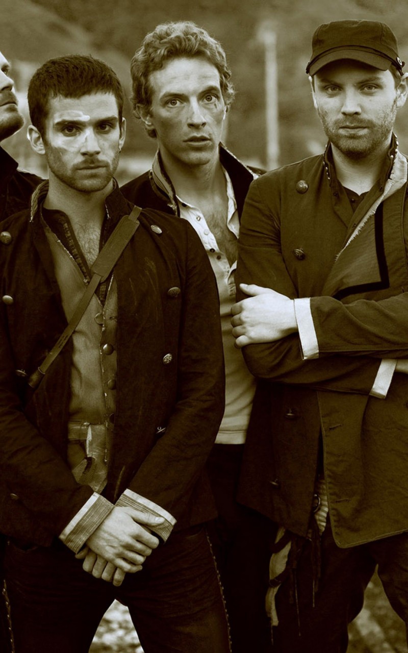 Coldplay Band Sepia Wallpaper for Amazon Kindle Fire HD