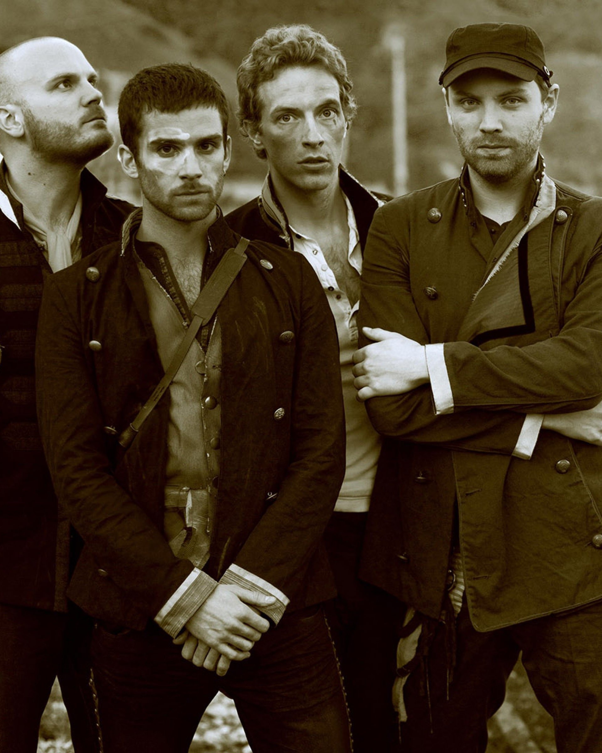 Coldplay Band Sepia Wallpaper for Google Nexus 7