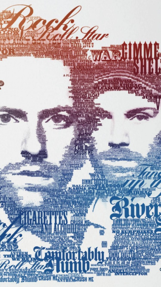 Coldplay Typographic Portrait Wallpaper for Motorola Moto E