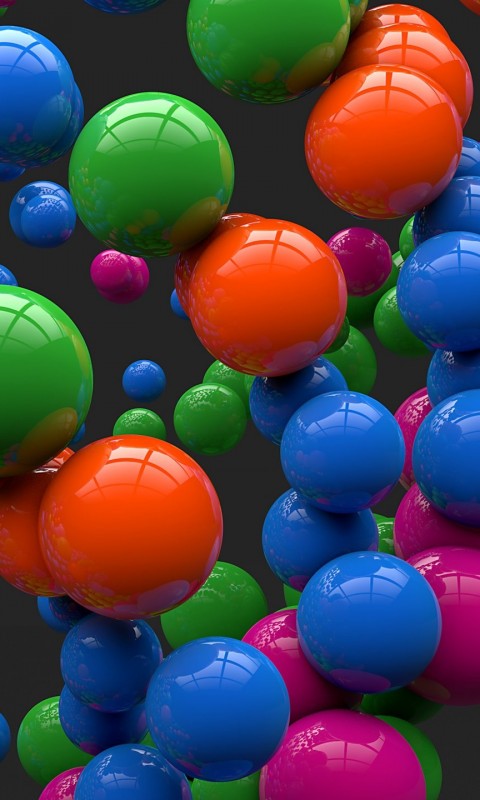 Colorful Balls Wallpaper for HTC Desire HD