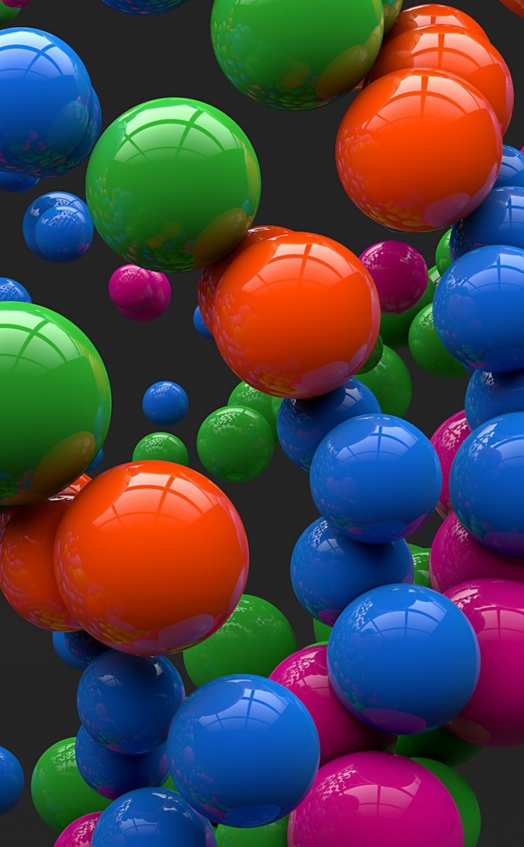 Colorful Balls Wallpaper for Apple iPhone 4 / 4s