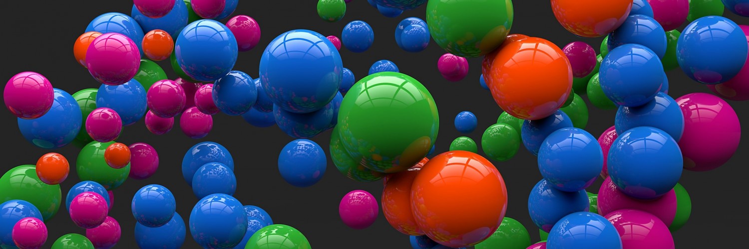Colorful Balls Wallpaper for Social Media Twitter Header