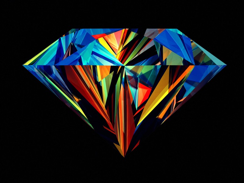Colorful Diamond Wallpaper for Desktop 800x600
