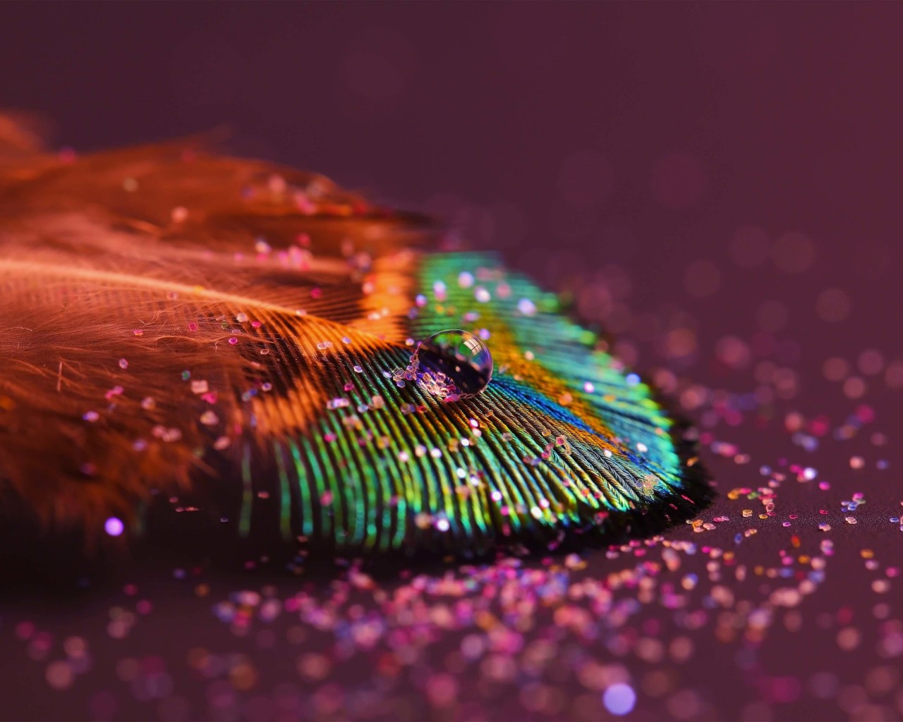 Colorful Feather Wallpaper for Desktop 1280x1024