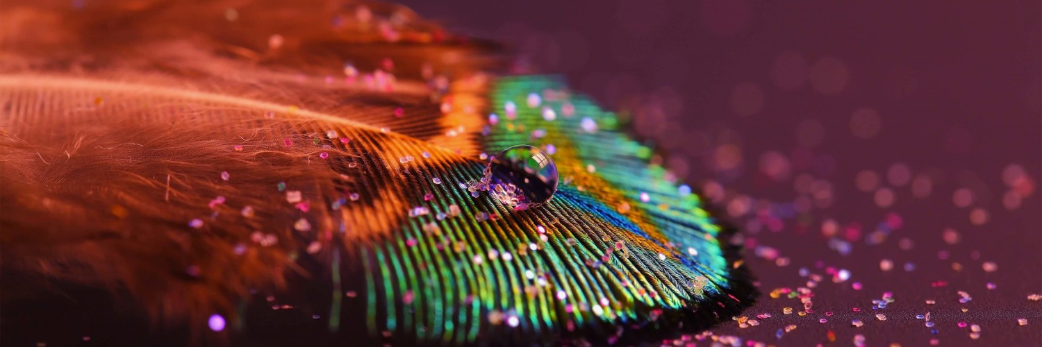 Colorful Feather Wallpaper for Social Media Twitter Header