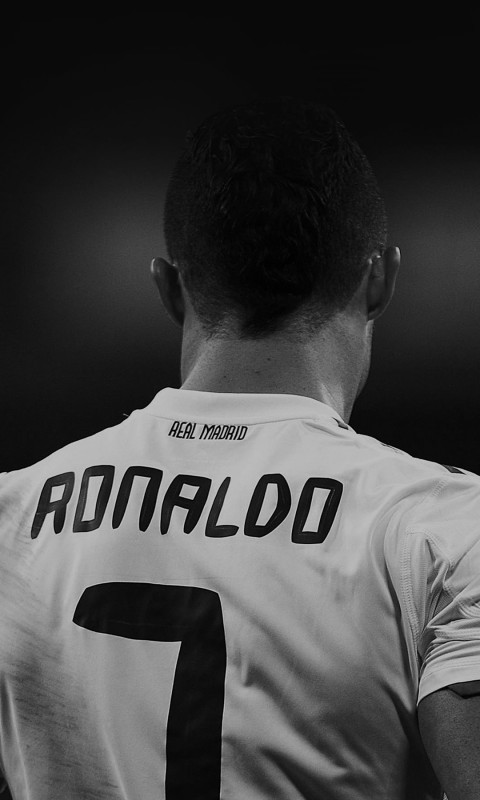 Cristiano Ronaldo in Black & White Wallpaper for SAMSUNG Galaxy S3 Mini