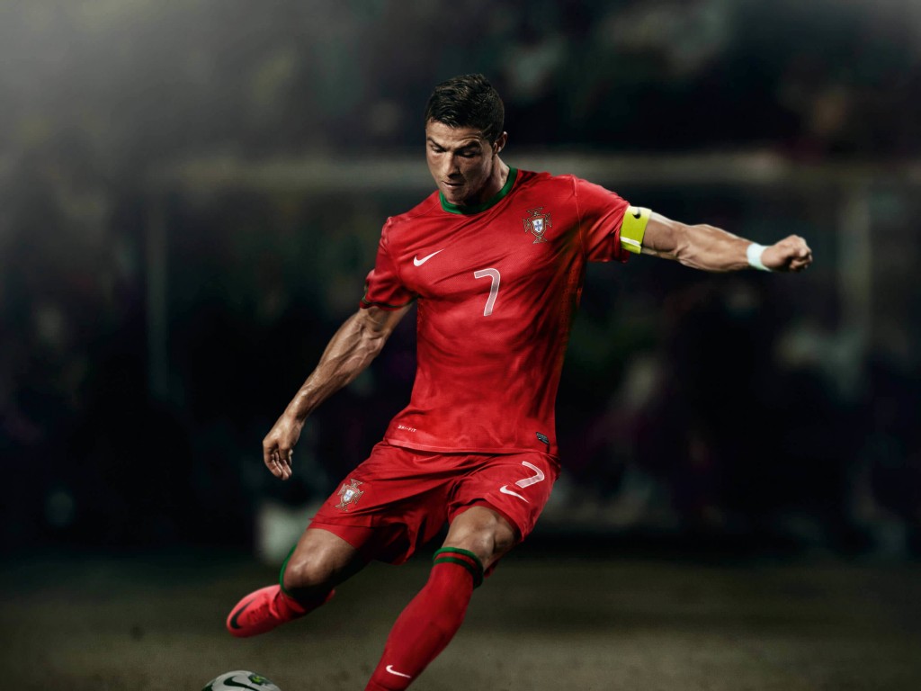 Cristiano Ronaldo In Portugal Jersey Wallpaper for Desktop 1024x768