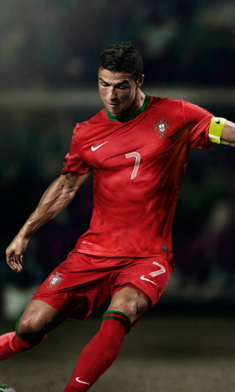 Cristiano Ronaldo In Portugal Jersey Wallpaper for HTC Desire HD