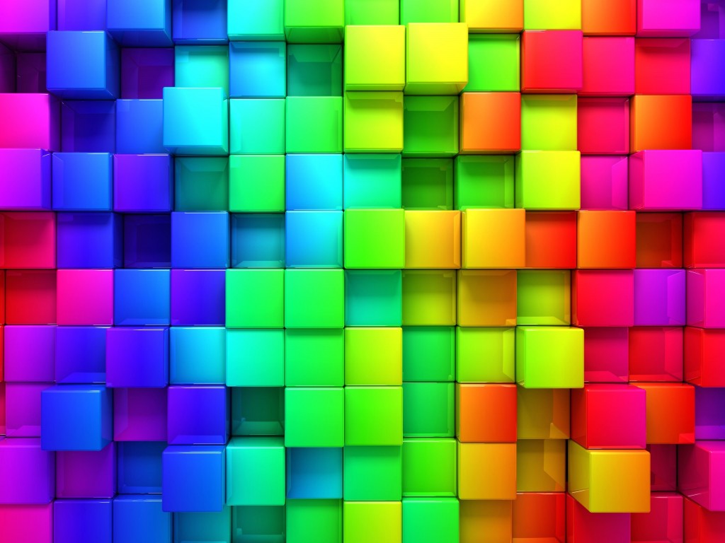 Cubic Rainbow Wallpaper for Desktop 1024x768