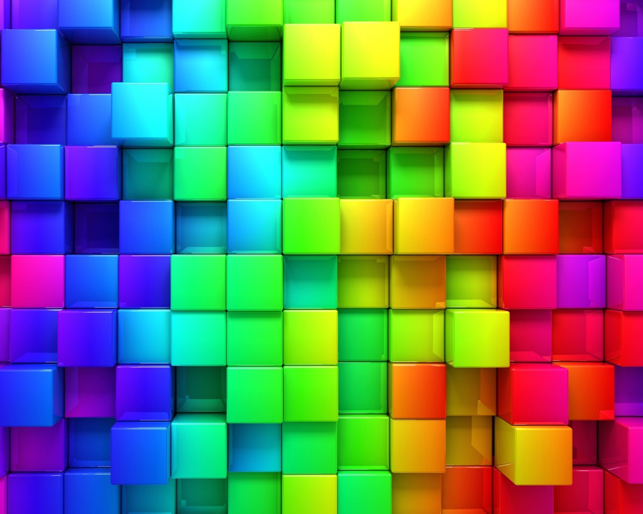 Cubic Rainbow Wallpaper for Desktop 1280x1024