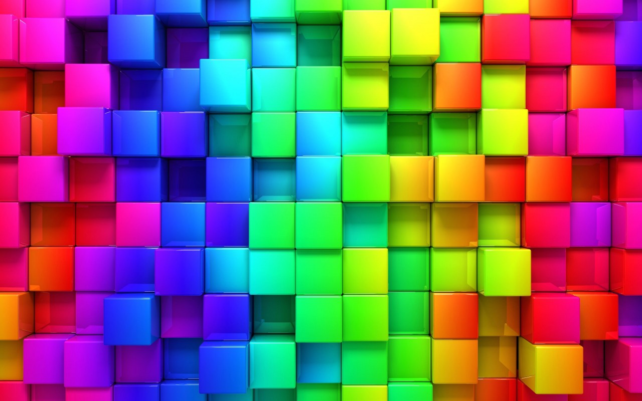 Cubic Rainbow Wallpaper for Desktop 1280x800
