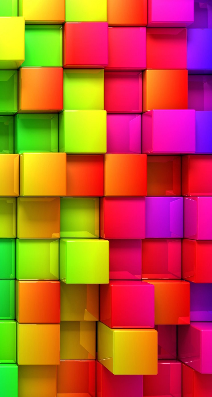 Cubic Rainbow Wallpaper for Apple iPhone 5 / 5s