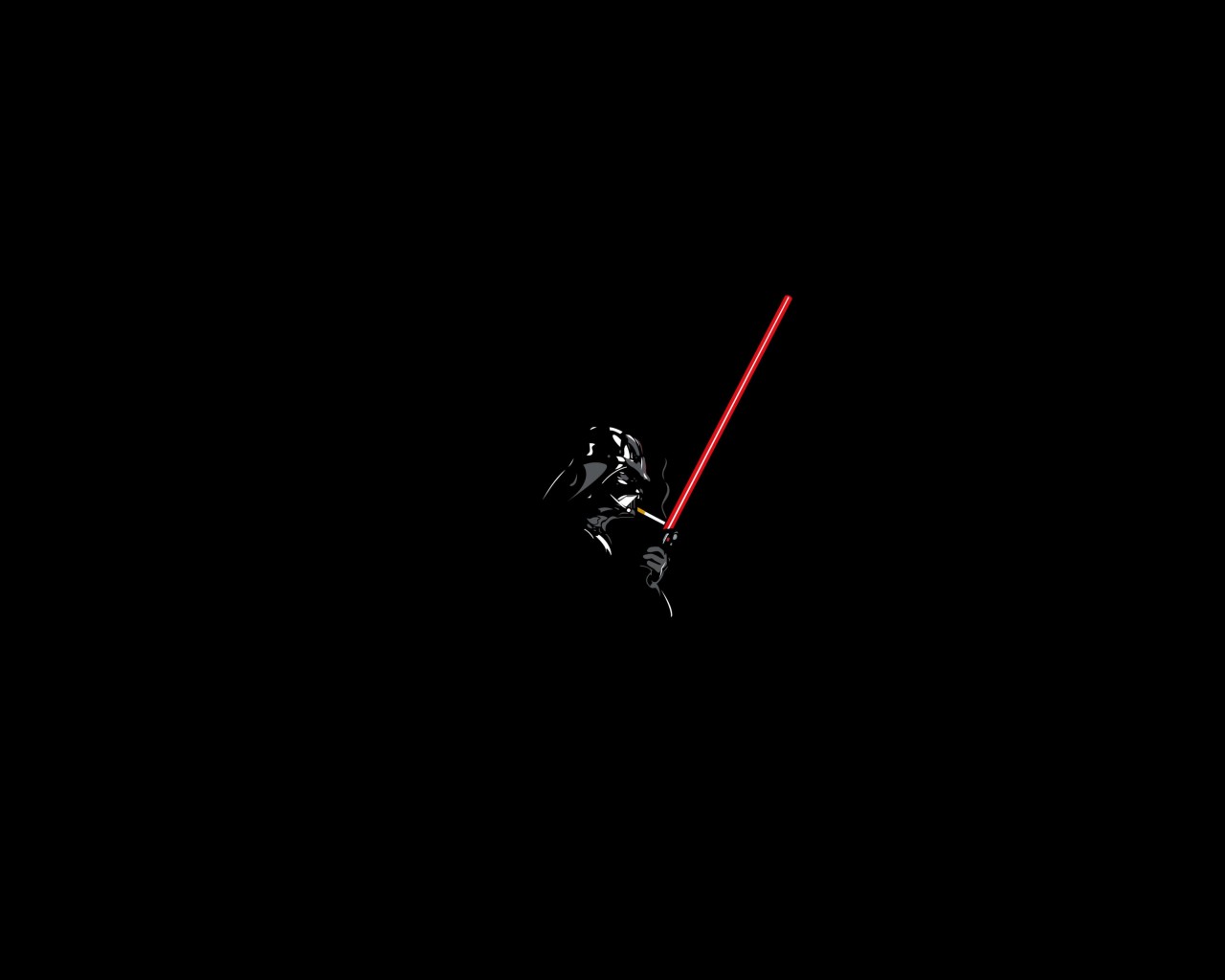 Darth Vader Lighting a Cigarette Wallpaper for Desktop 1280x1024