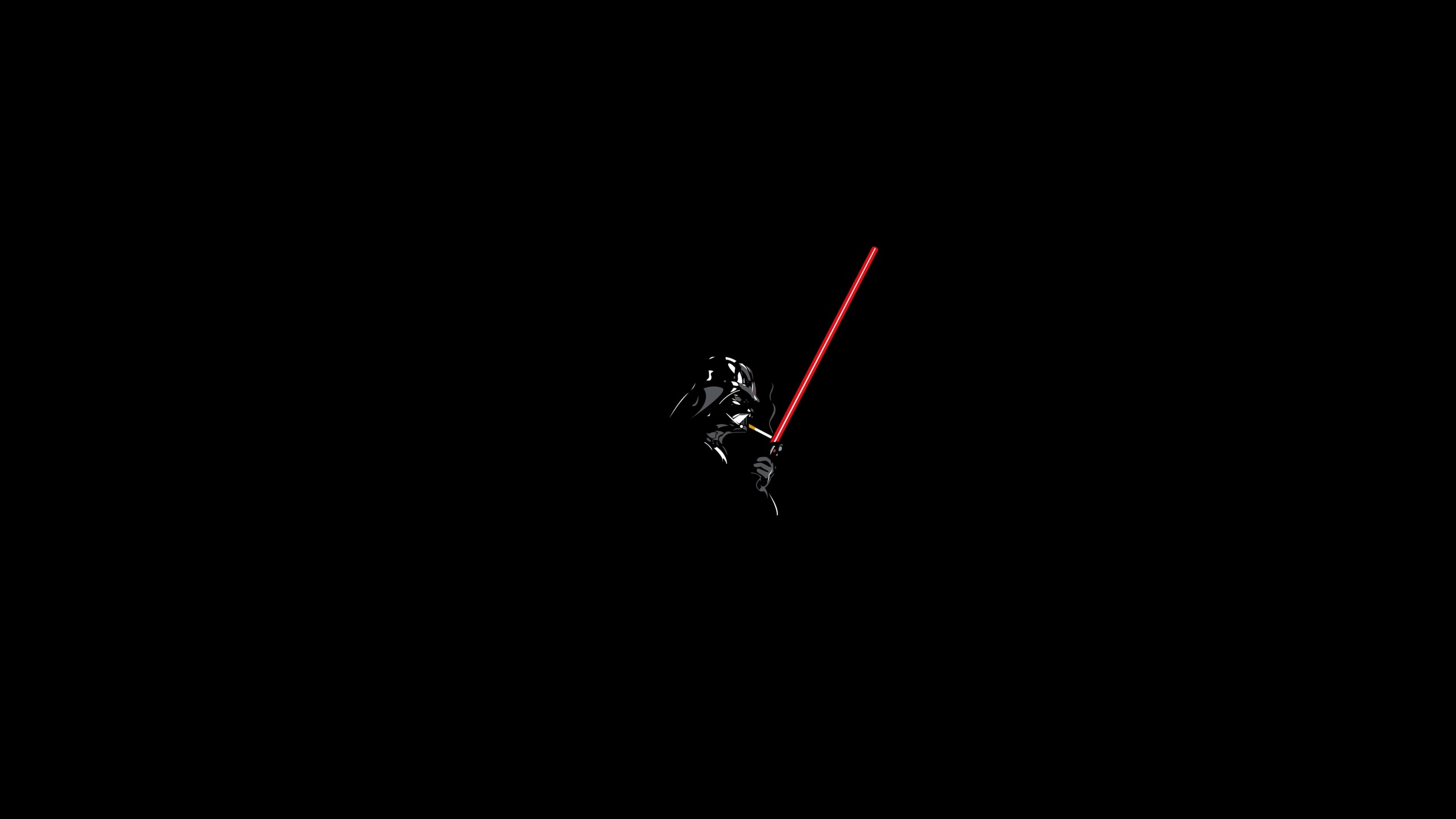 Darth Vader Lighting a Cigarette Wallpaper for Desktop 2560x1440