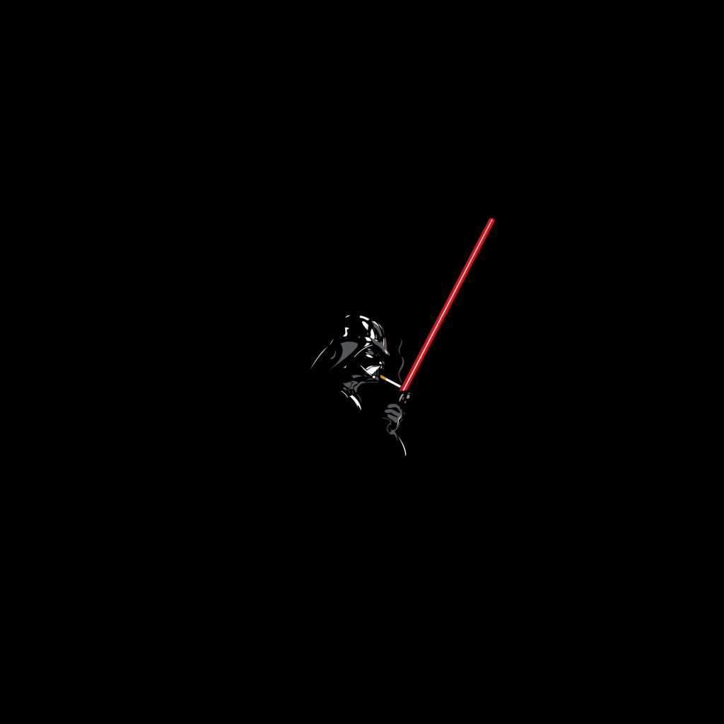 Darth Vader Lighting a Cigarette Wallpaper for Apple iPad 2