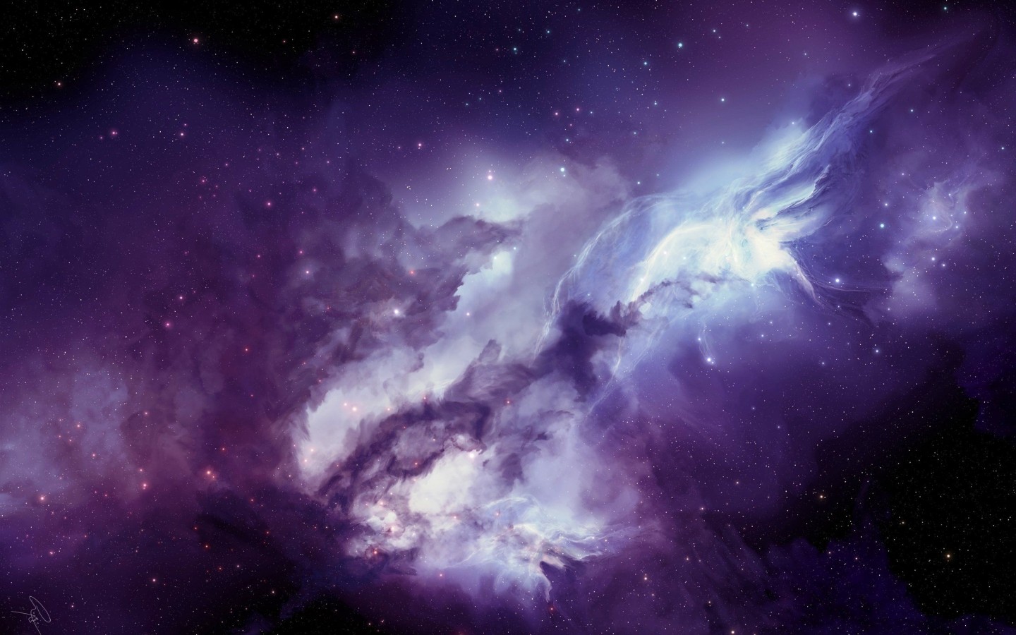 Deep Space Nebula Wallpaper for Desktop 1440x900