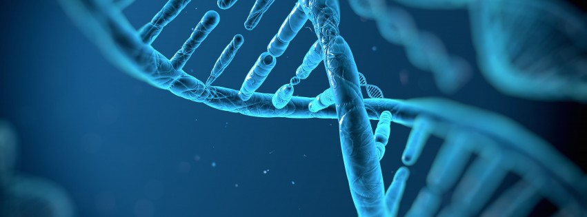 DNA Structure Wallpaper for Social Media Facebook Cover