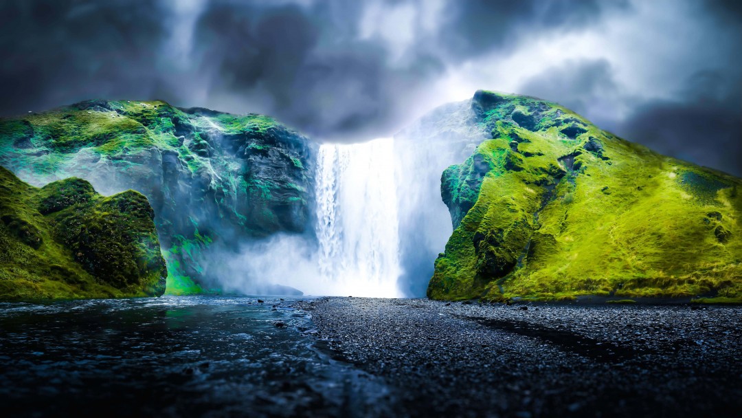 Dreamy Waterfall Wallpaper for Social Media Google Plus Cover