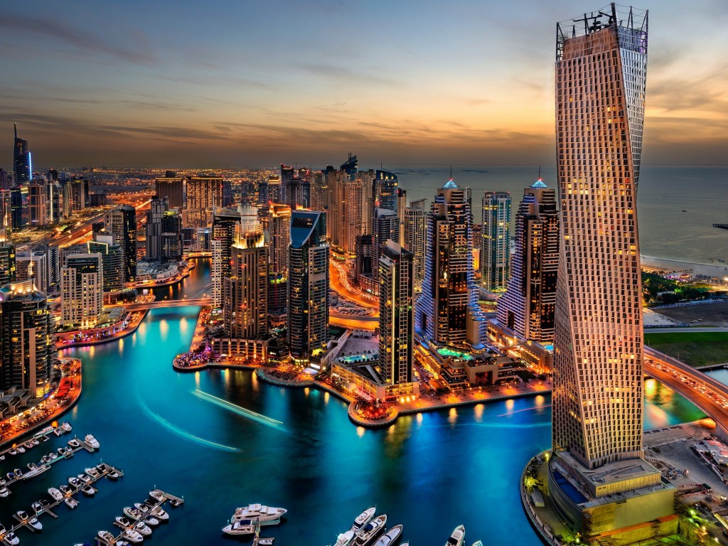 Dubai Skyline Wallpaper for Desktop 1024x768