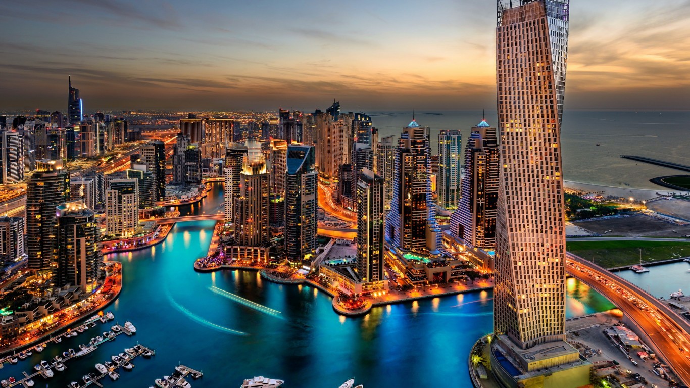 Dubai Skyline Wallpaper for Desktop 1366x768