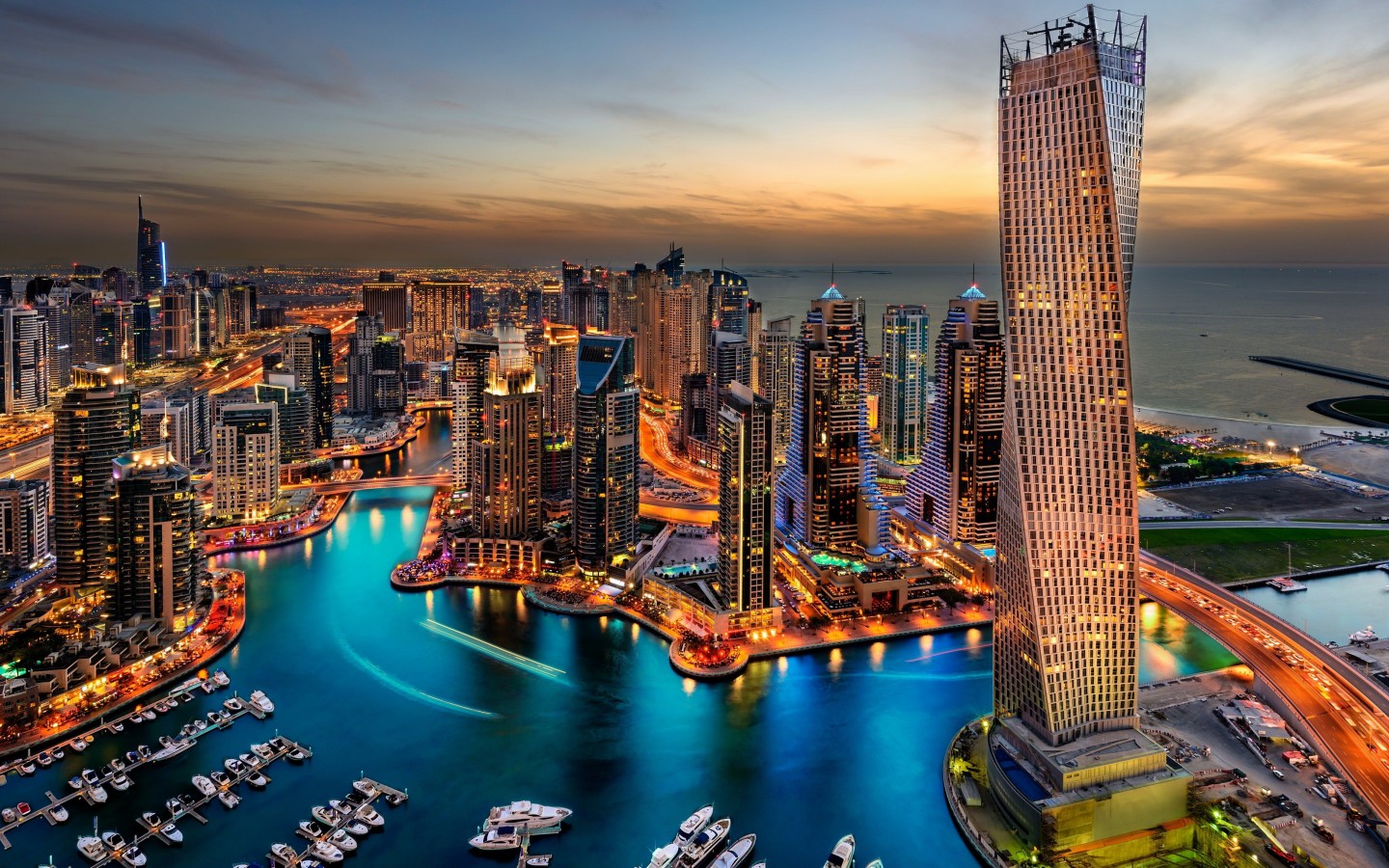 Dubai Skyline Wallpaper for Desktop 1440x900