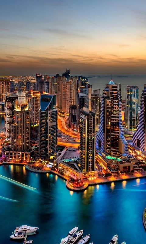Dubai Skyline Wallpaper for SAMSUNG Galaxy S3 Mini
