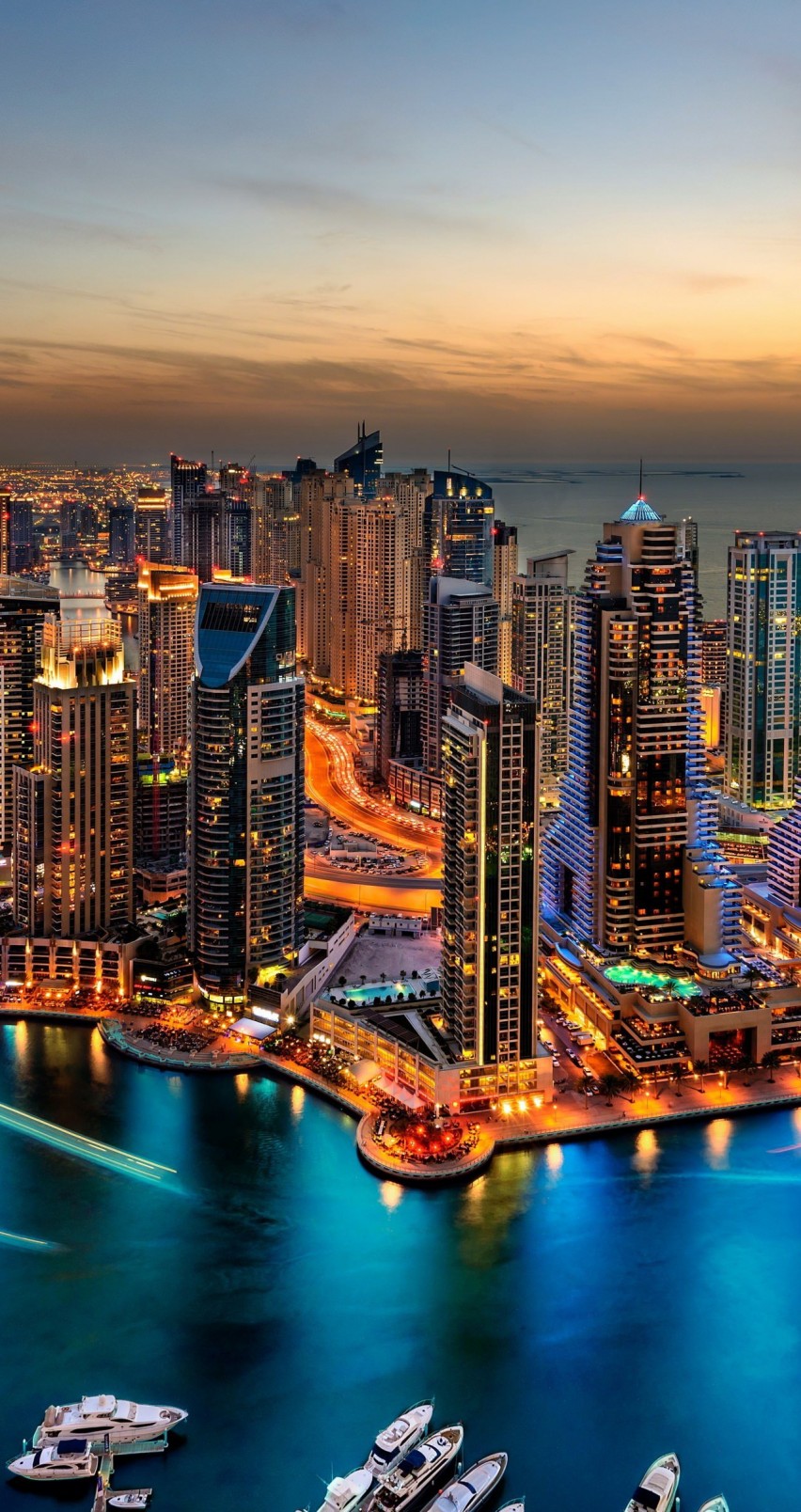 Dubai Skyline Wallpaper for Apple iPhone 6 / 6s