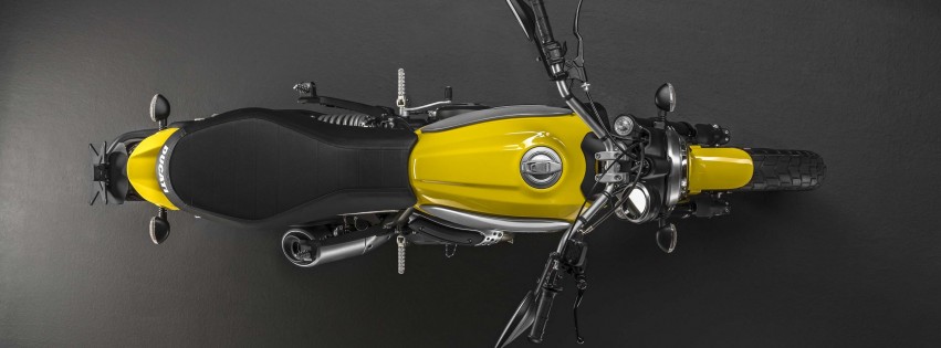 Ducati Scrambler Top View Wallpaper for Social Media Facebook Cover