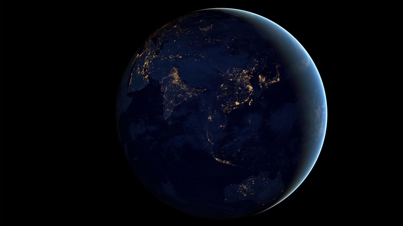 Earth At Night Seen From Space Wallpaper for Desktop 1600x900