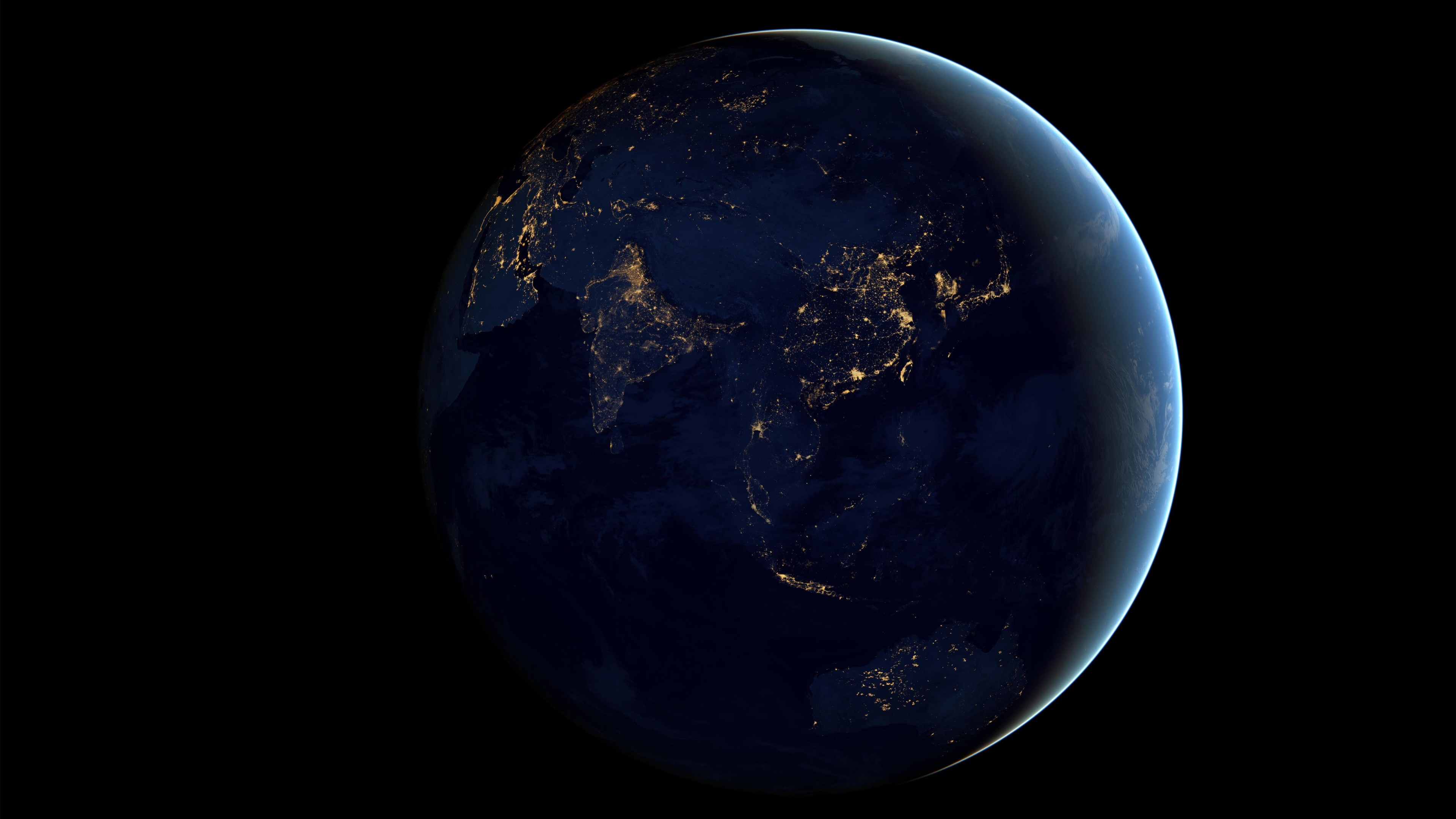 Earth At Night Seen From Space Wallpaper for Desktop 4K 3840x2160
