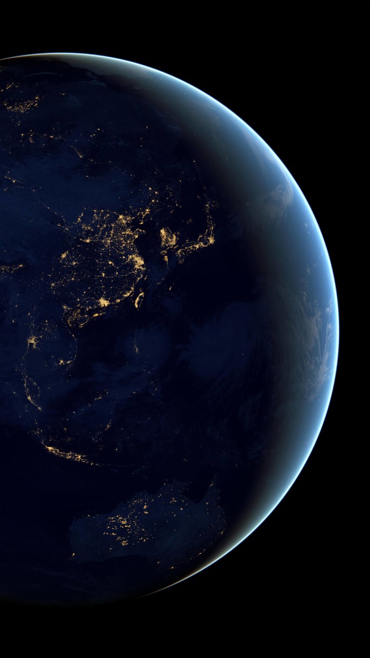 Earth At Night Seen From Space Wallpaper for Motorola Droid Razr HD