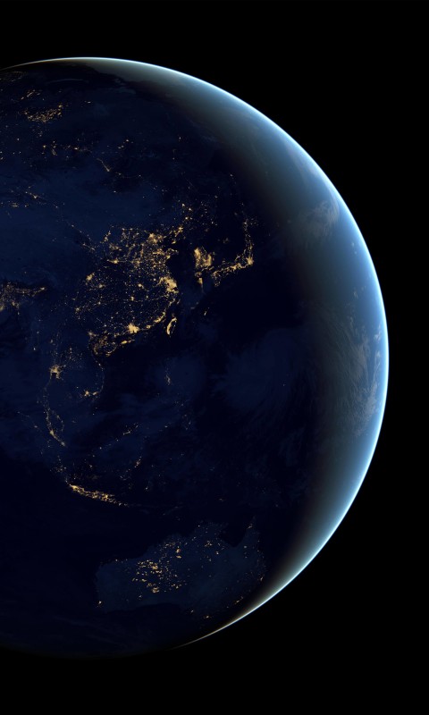 Earth At Night Seen From Space Wallpaper for SAMSUNG Galaxy S3 Mini