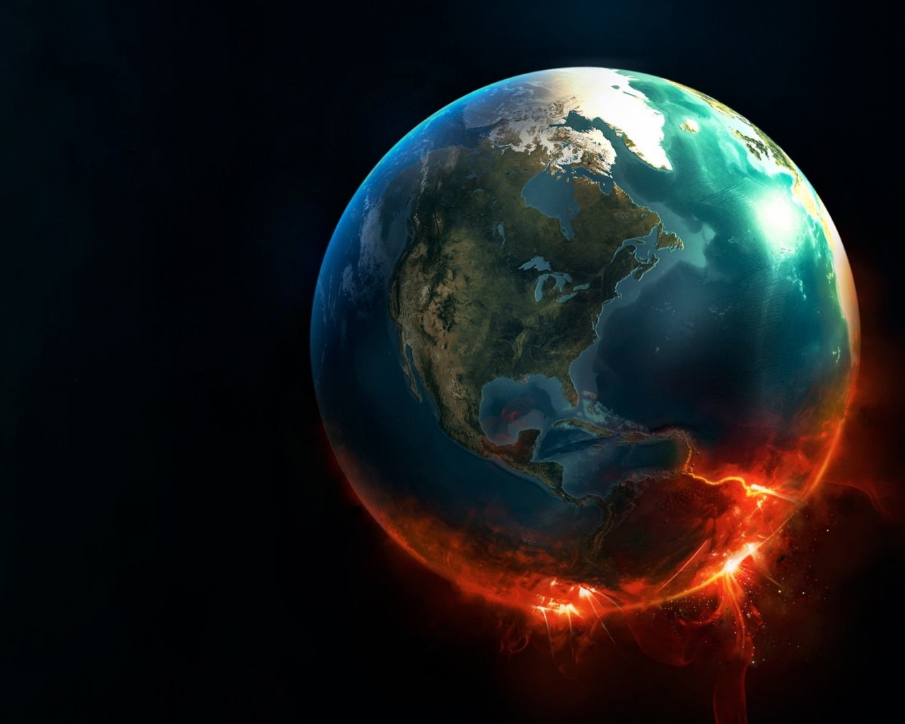 Earth Implosion Wallpaper for Desktop 1280x1024