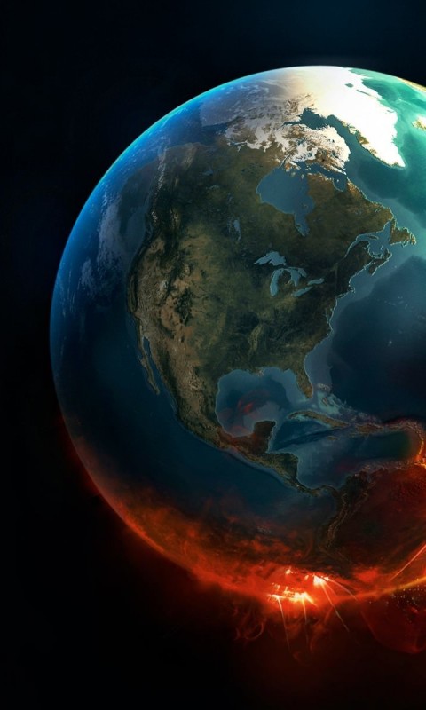 Earth Implosion Wallpaper for HTC Desire HD