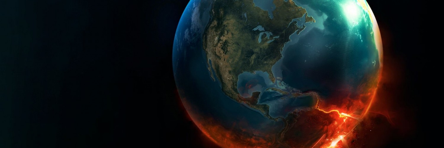 Earth Implosion Wallpaper for Social Media Twitter Header