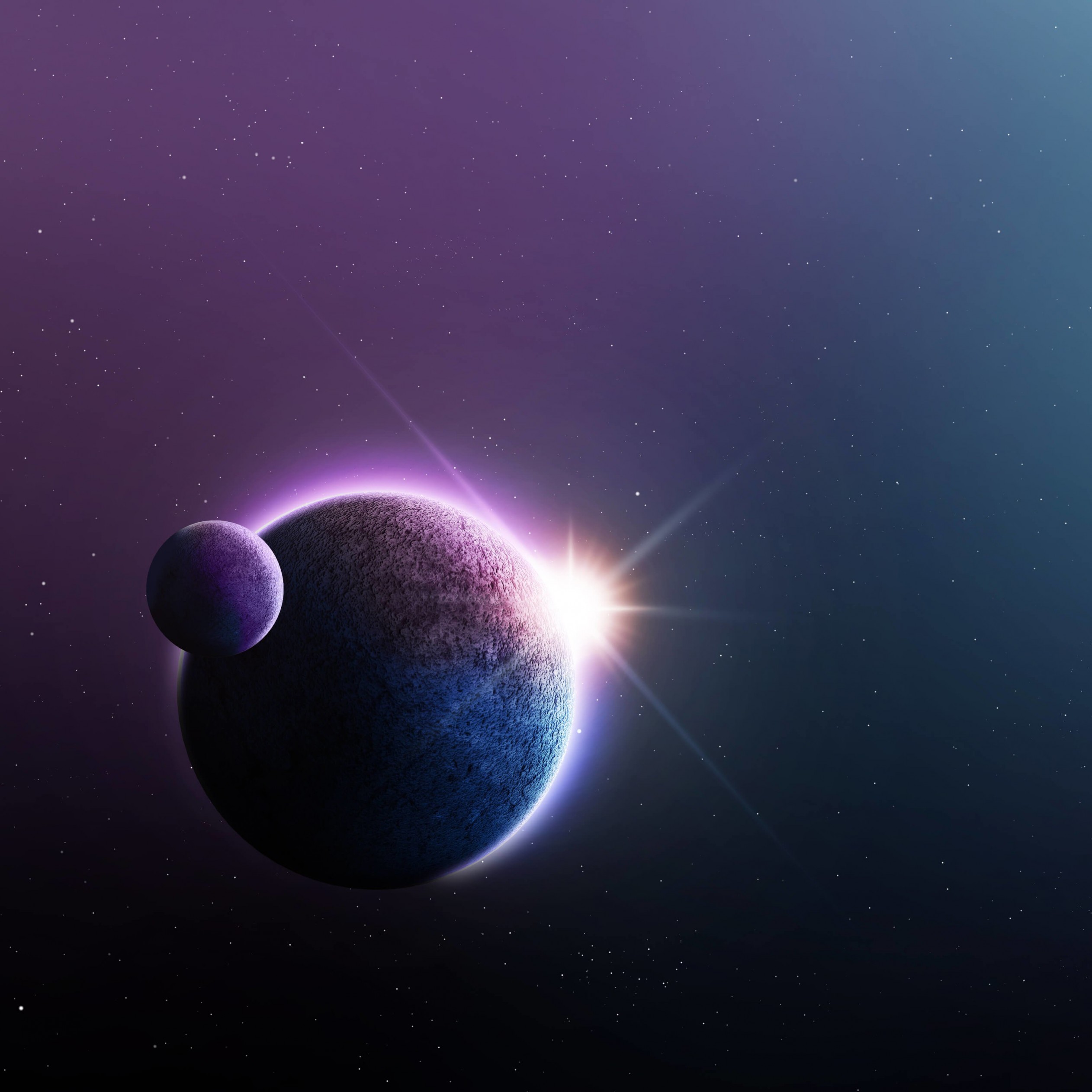 Far-Off Planets Wallpaper for Apple iPad 4