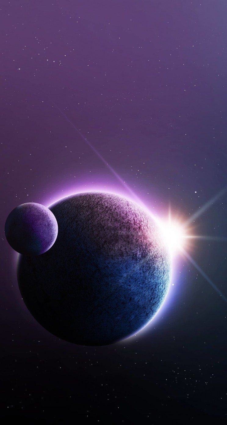 Far-Off Planets Wallpaper for Apple iPhone 5 / 5s