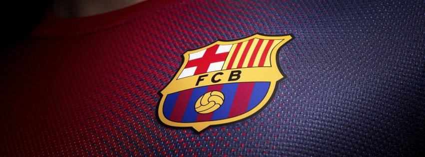 FC Barcelona Logo Shirt Wallpaper for Social Media Facebook Cover