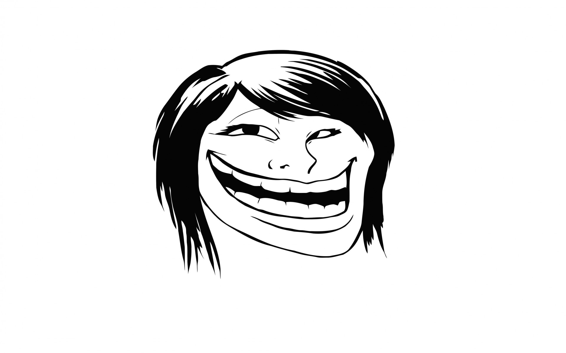Female Troll Face Meme Wallpaper for Desktop 1920x1200