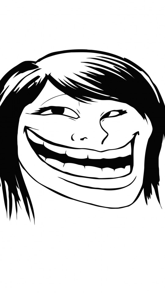 Female Troll Face Meme Wallpaper for SAMSUNG Galaxy S4 Mini