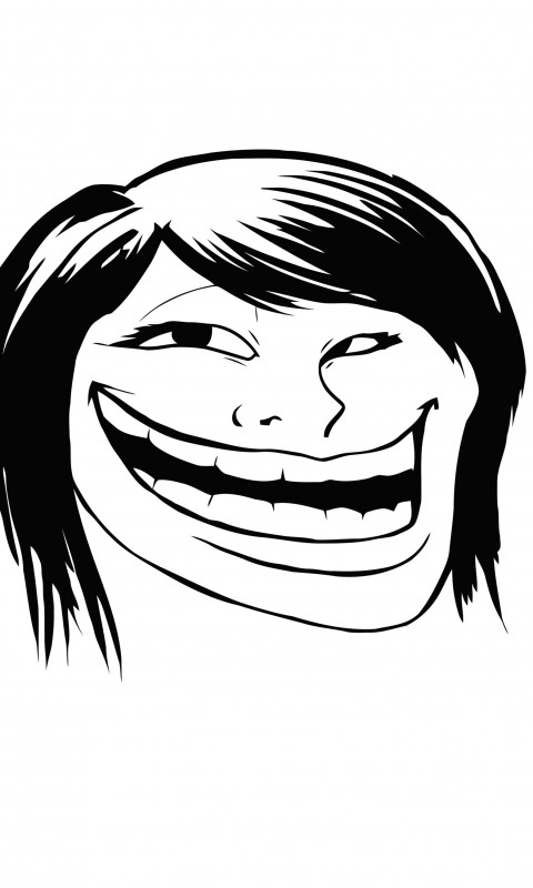 Female Troll Face Meme Wallpaper for HTC Desire HD