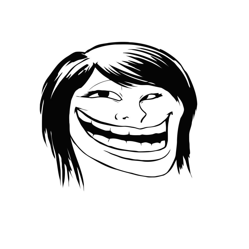 Female Troll Face Meme Wallpaper for Apple iPad 2