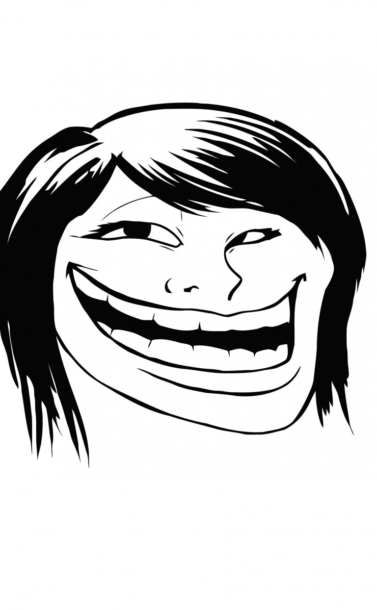 Female Troll Face Meme Wallpaper for Apple iPhone 4 / 4s
