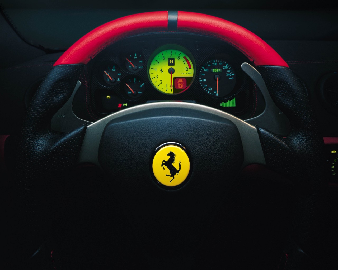 Ferrari Steering Wheel Wallpaper for Desktop 1280x1024