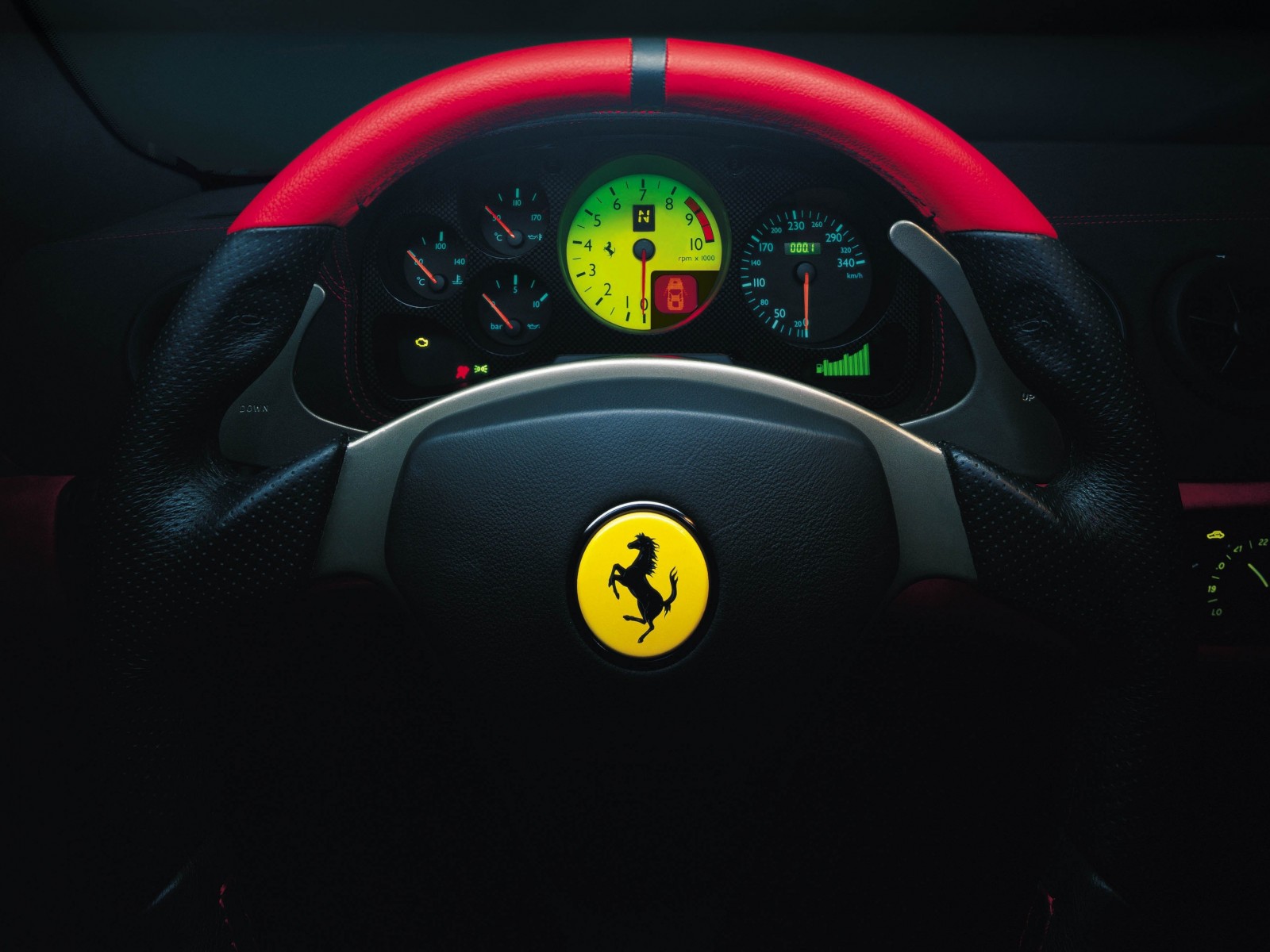 Ferrari Steering Wheel Wallpaper for Desktop 1600x1200