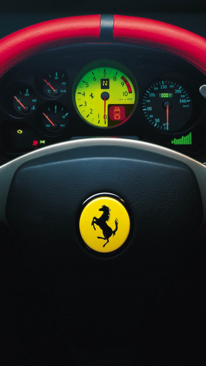 Ferrari Steering Wheel Wallpaper for Motorola Droid Razr HD