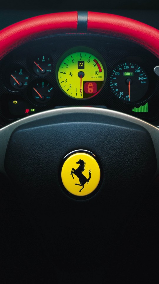 Ferrari Steering Wheel Wallpaper for SAMSUNG Galaxy S4 Mini