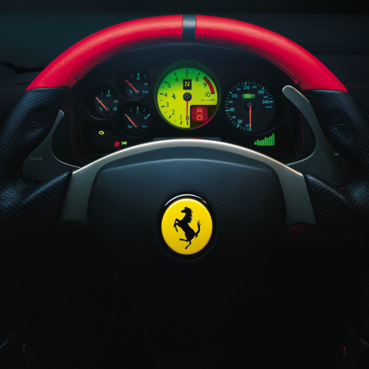 Ferrari Steering Wheel Wallpaper for Apple iPad mini